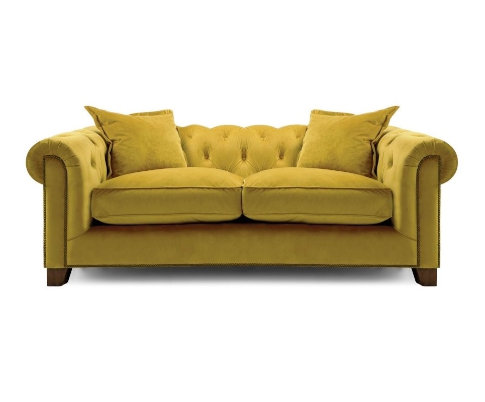 Kennedy 2 Seater Hermit Sofa (Mustard)