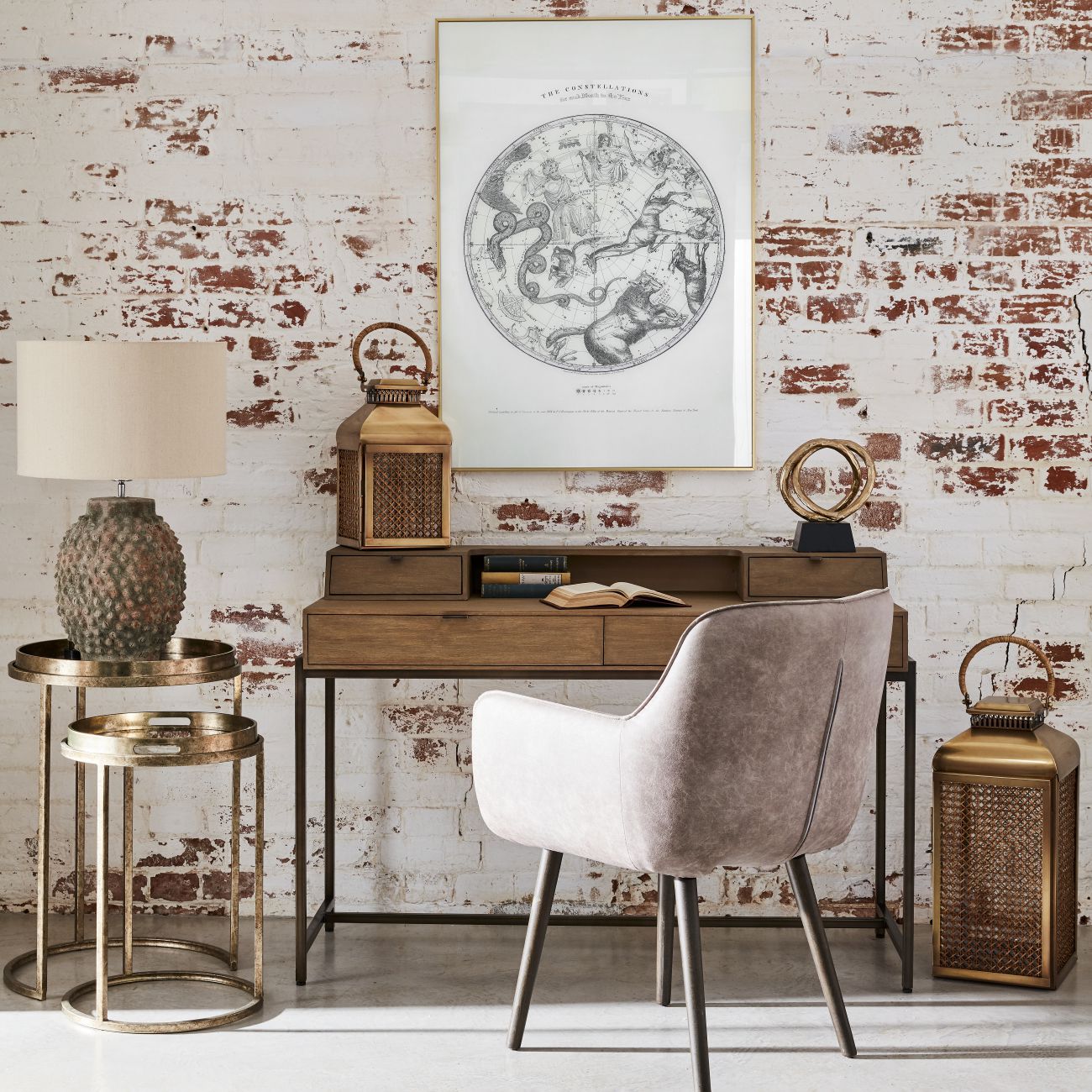 Constellation Map Side Tables (Set of 2)