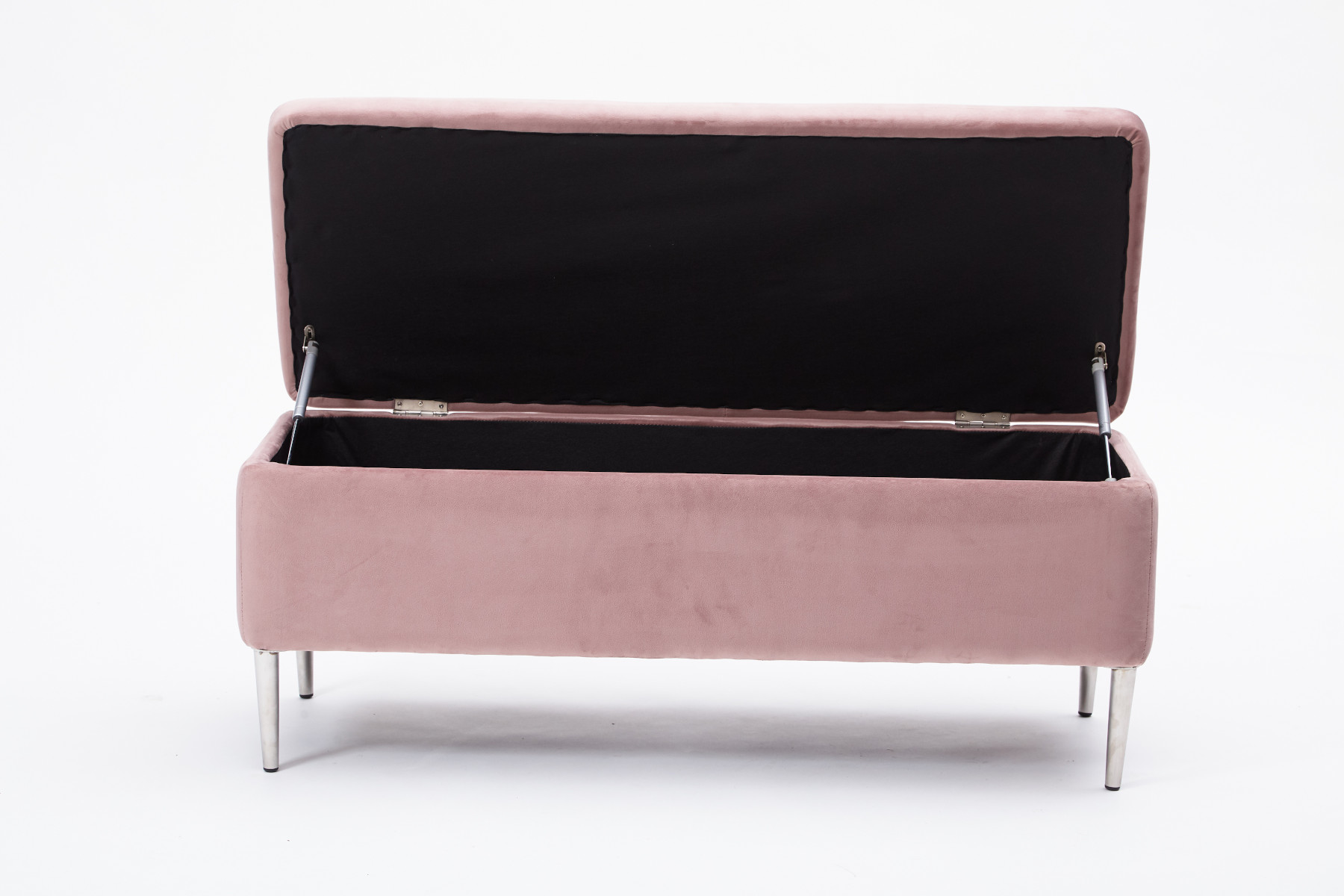 Hailey Pink Velvet Ottoman