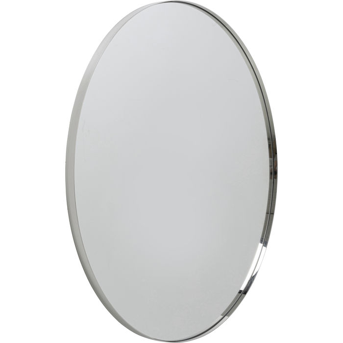 Chrome Look Circular Curvy Mirror