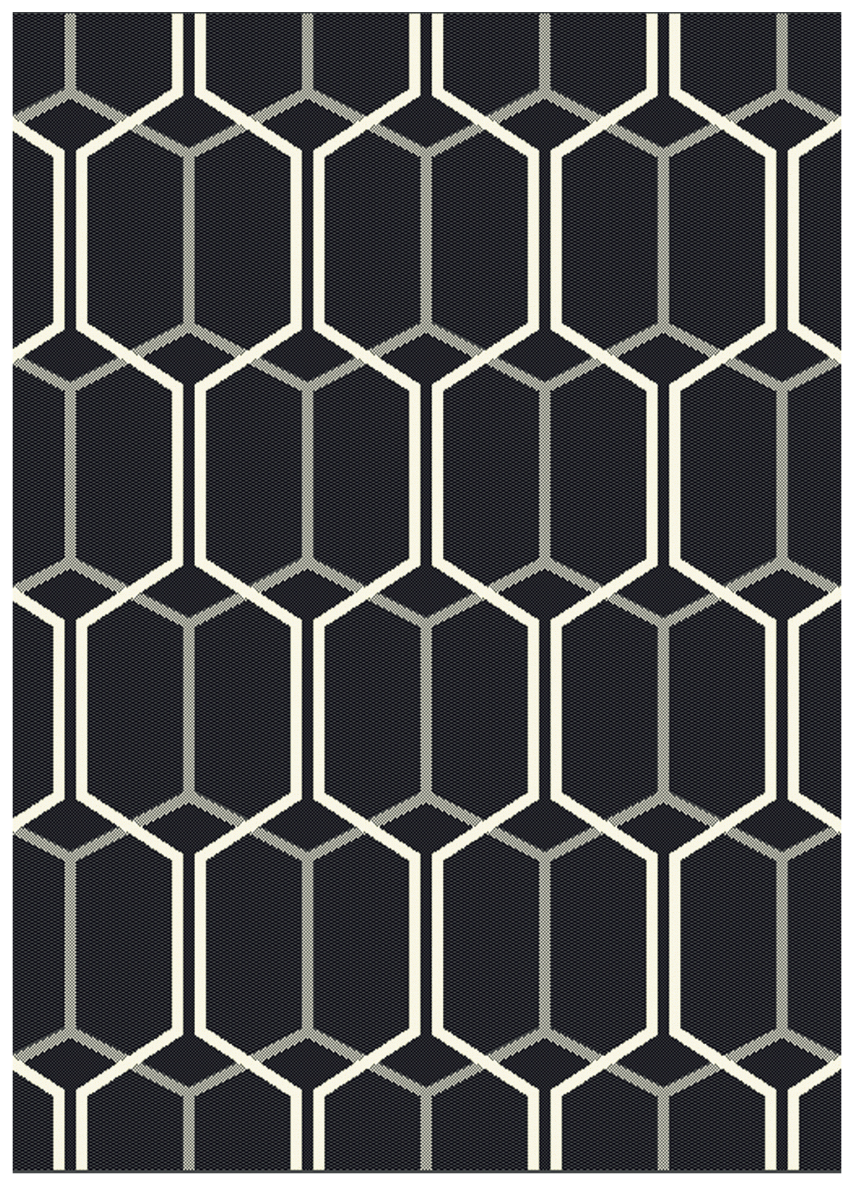 EL Charcoal Geo Rug 160x230cm