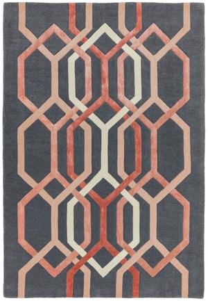 Matrix Rug Hexagon Charcoal