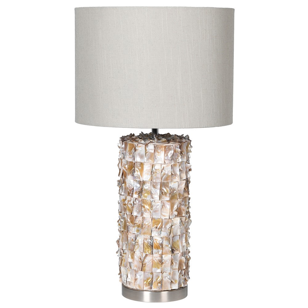 Pearl Effect Ceramic Lamp with Shade