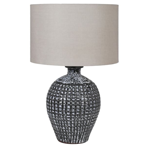 Textured Grey Lamp