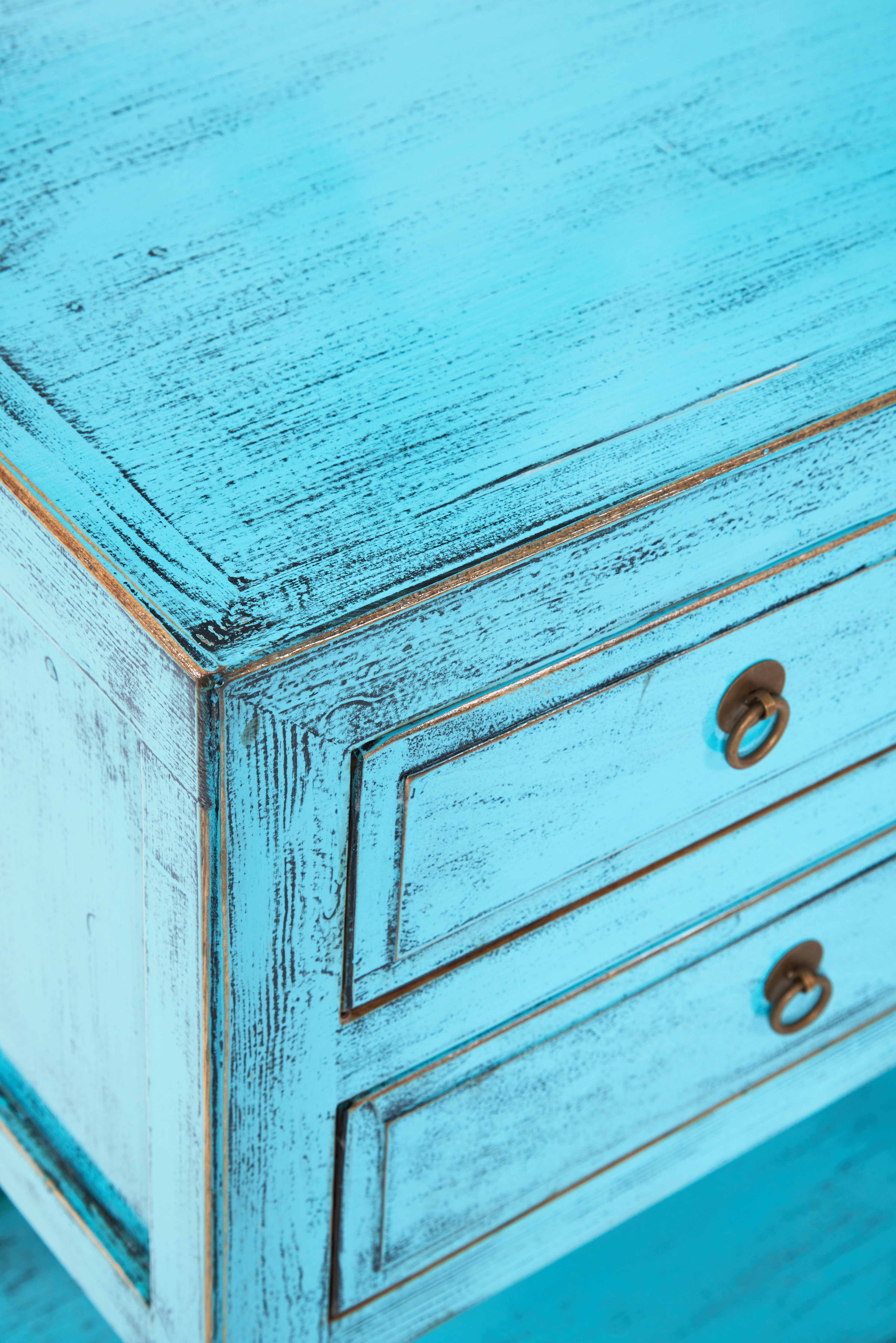 Santorini 9 Drawer Table - Turquoise