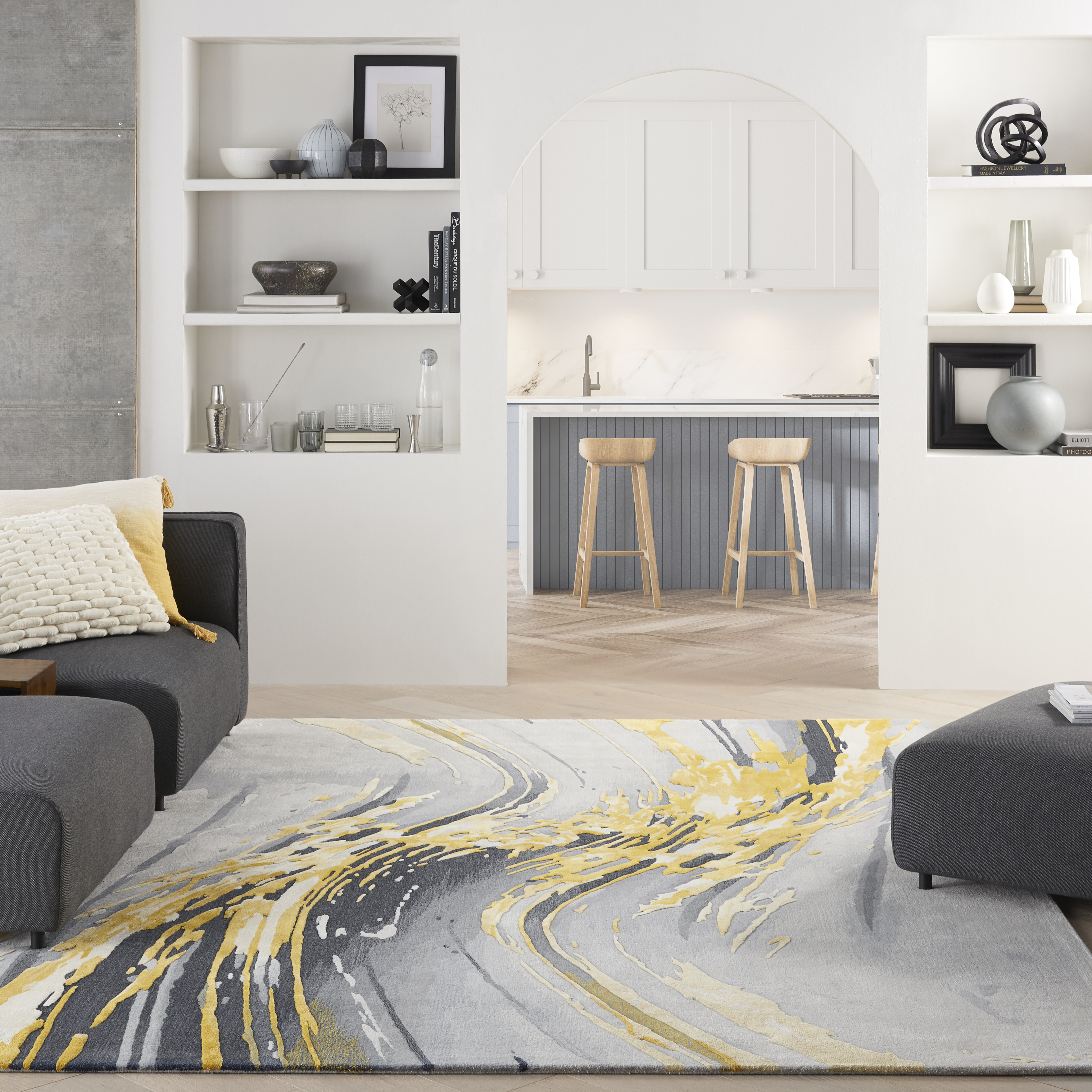 Prismatic Rug PRS24 Grey Gold