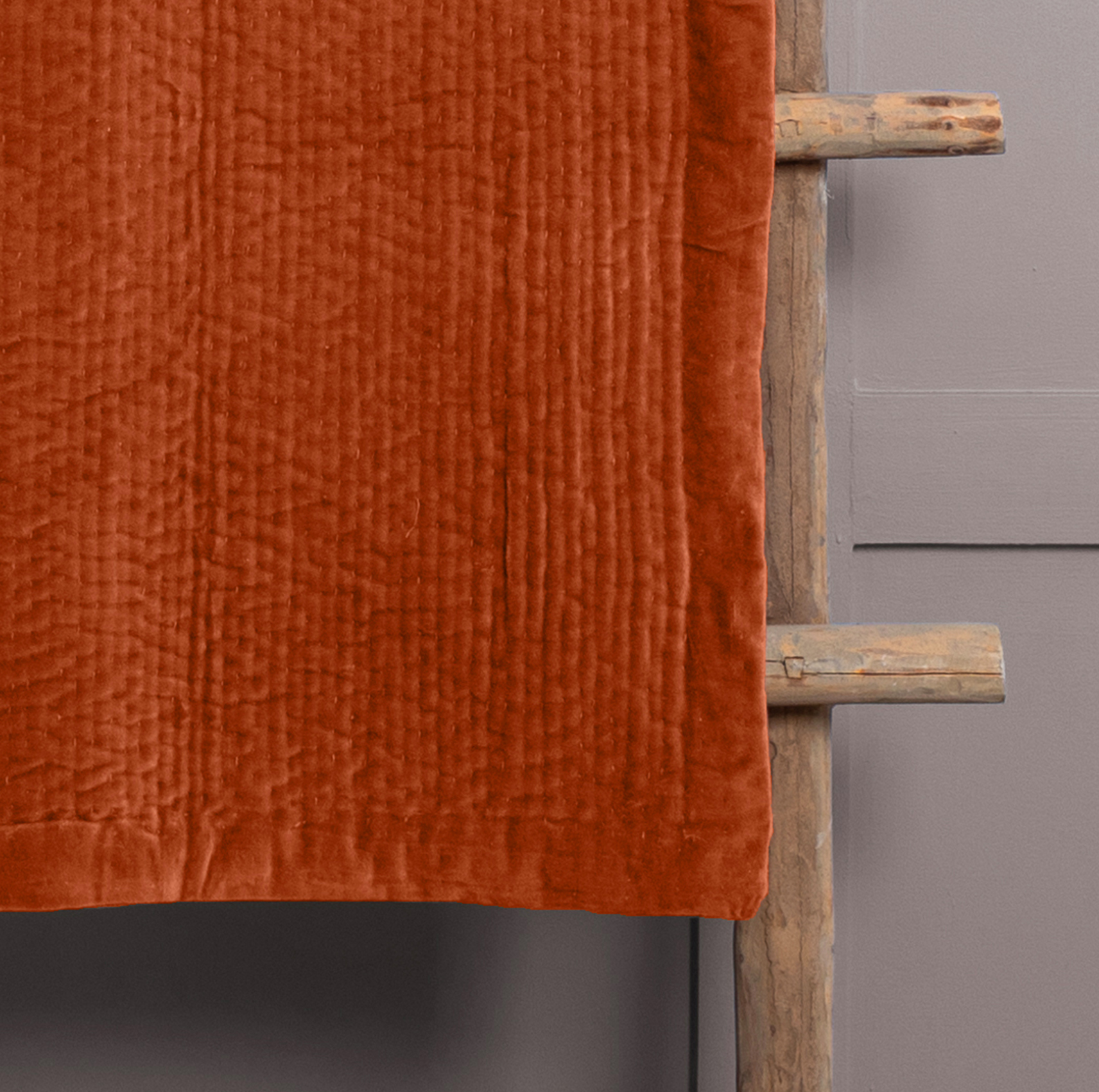 Haze Sunset Quilted Velvet Throw