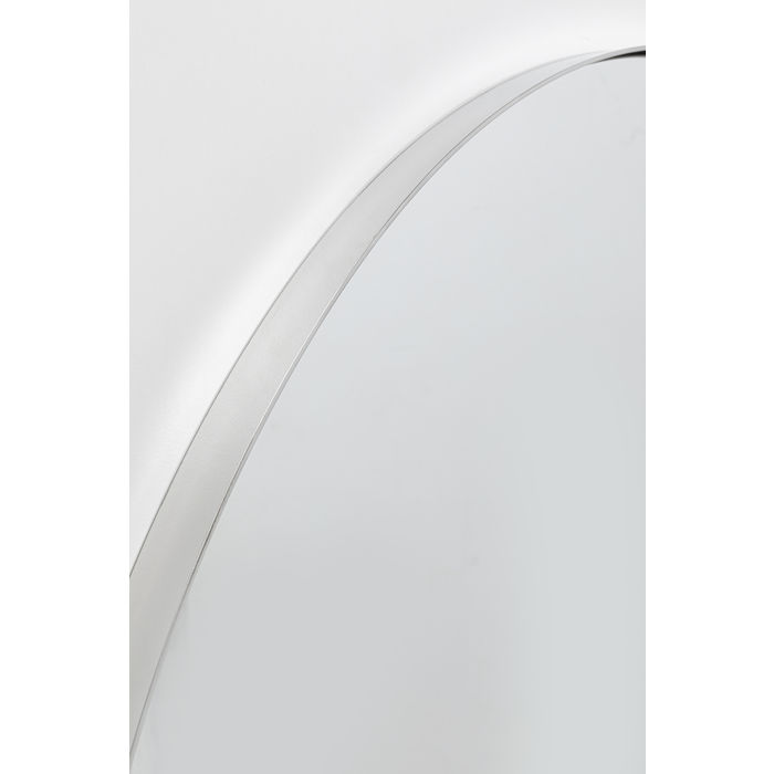Chrome Look Circular Curvy Mirror
